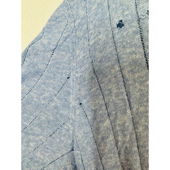 BOSS Light Blue Collared Short Sleeve Front Button Closure Polo Knit Midi Dress - Picture 9 of 14